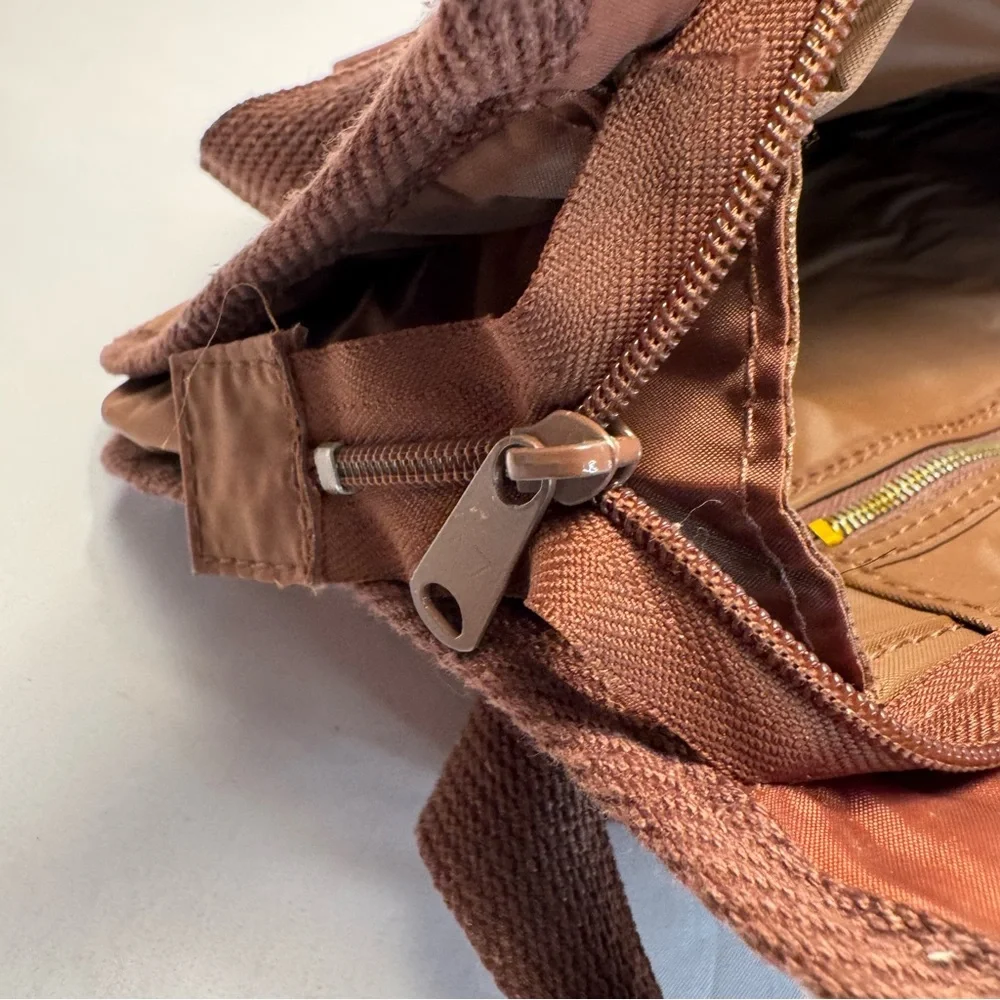 Same Space Sac Tote Bag Brown Shoulder‎ Bag 12x8 Brown Nylon Travel